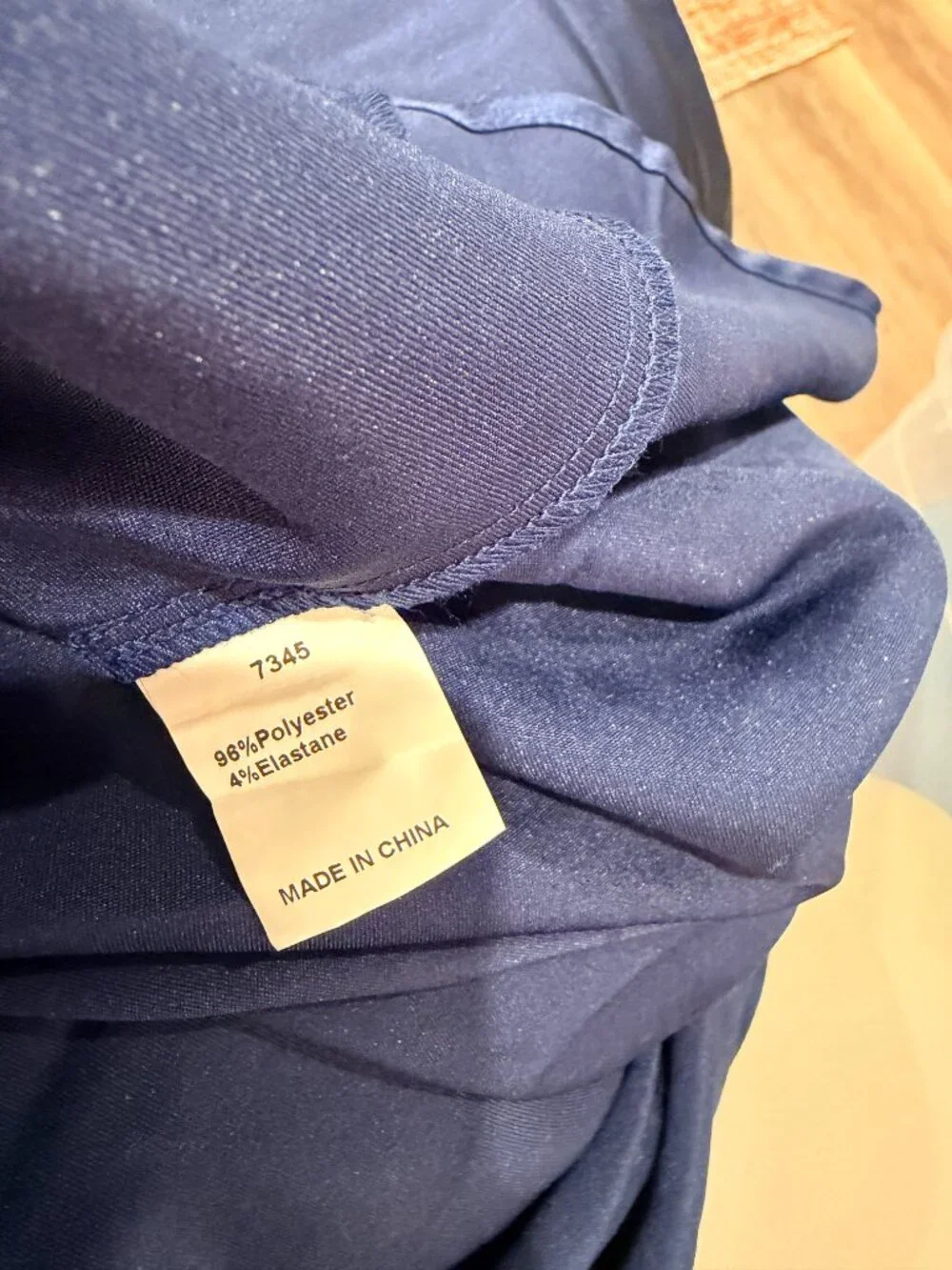 Navy Blue Stretch Satin Midi A-Line Skirt Size XL NWT - Picture 9 of 10